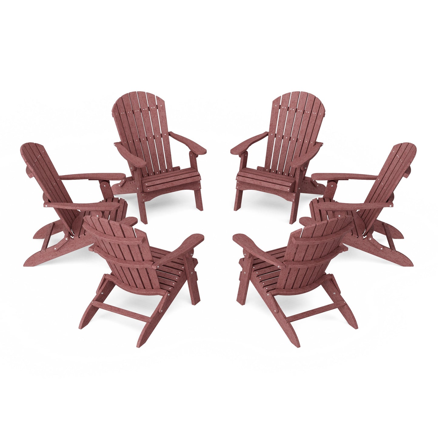 Heritage Folding Adirondack Chairs Set of 6