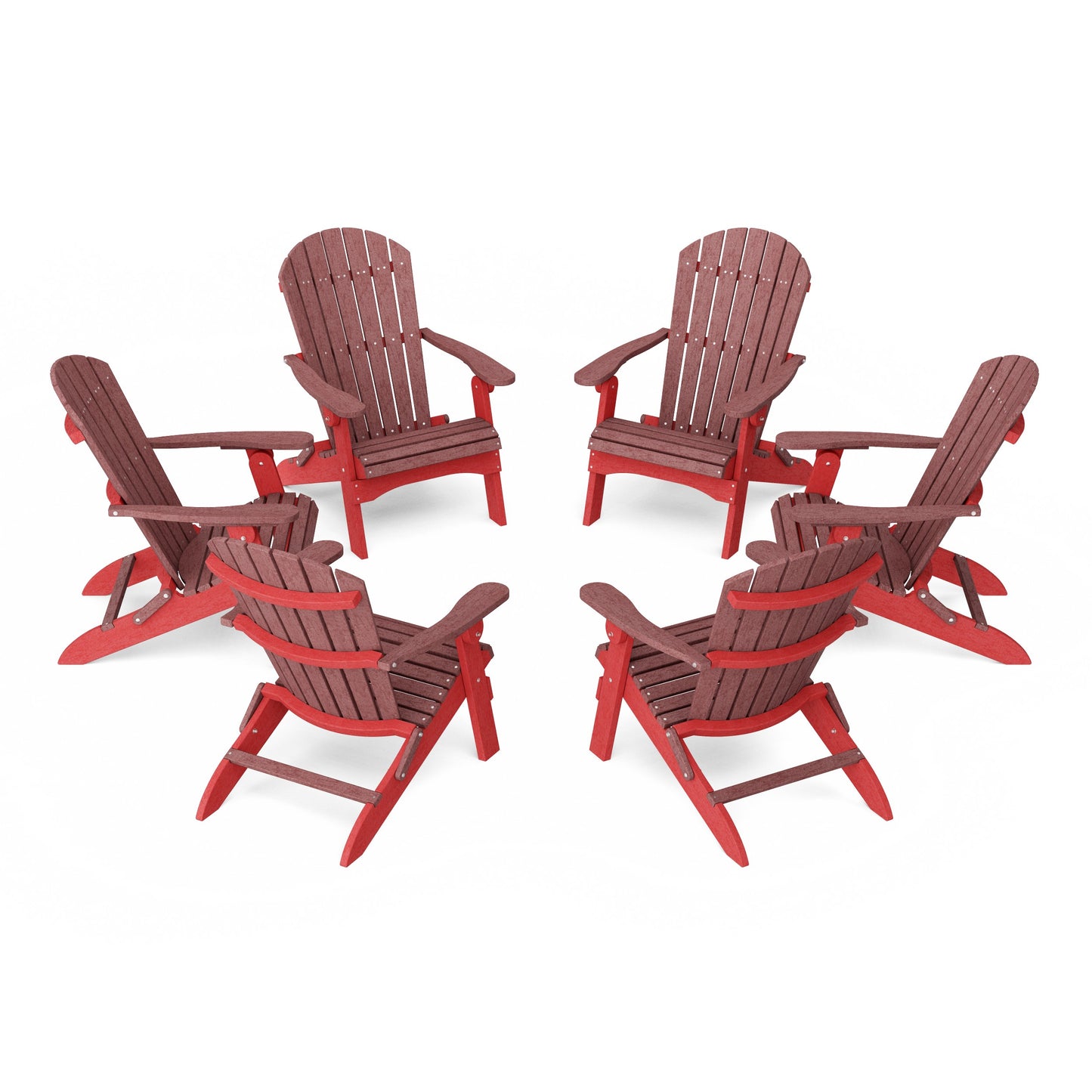 Heritage Folding Adirondack Chairs Set of 6