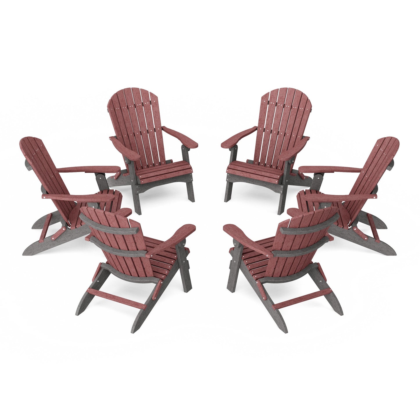 Heritage Folding Adirondack Chairs Set of 6