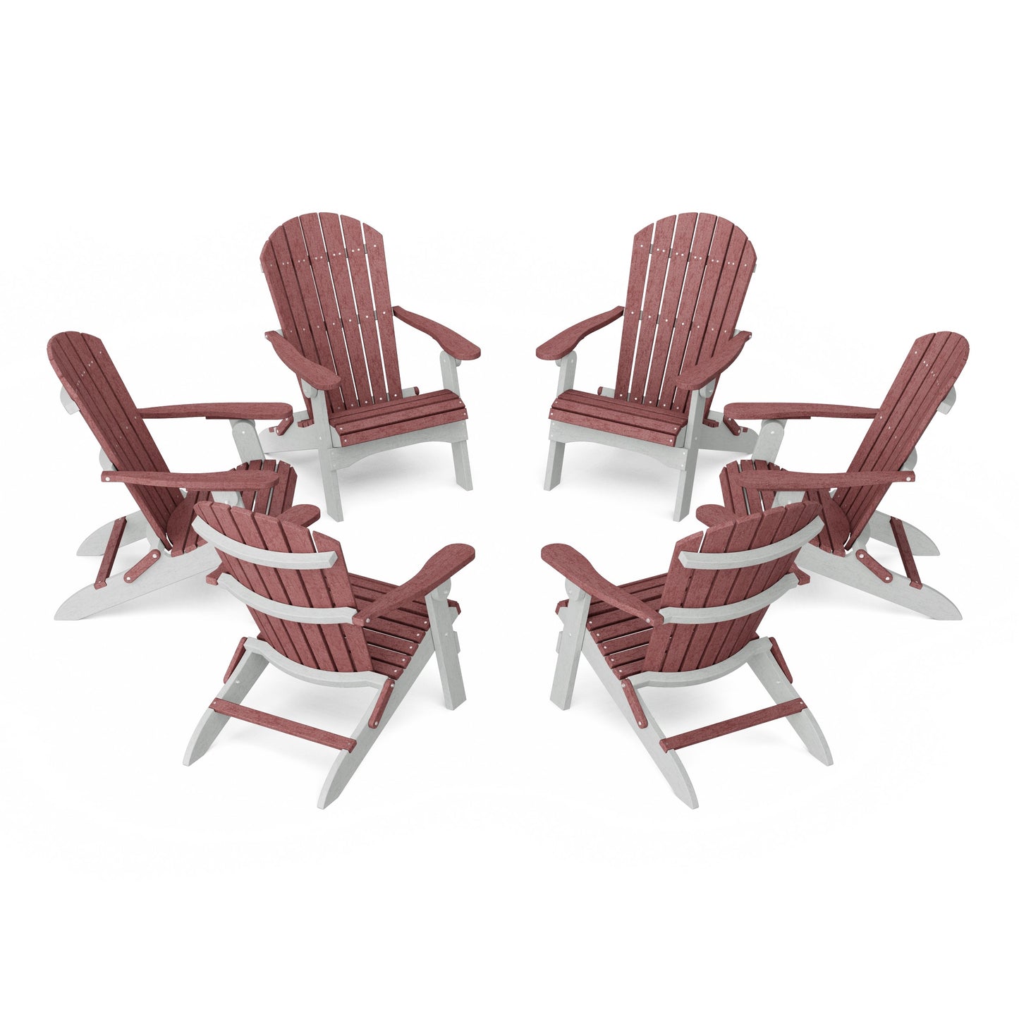 Heritage Folding Adirondack Chairs Set of 6