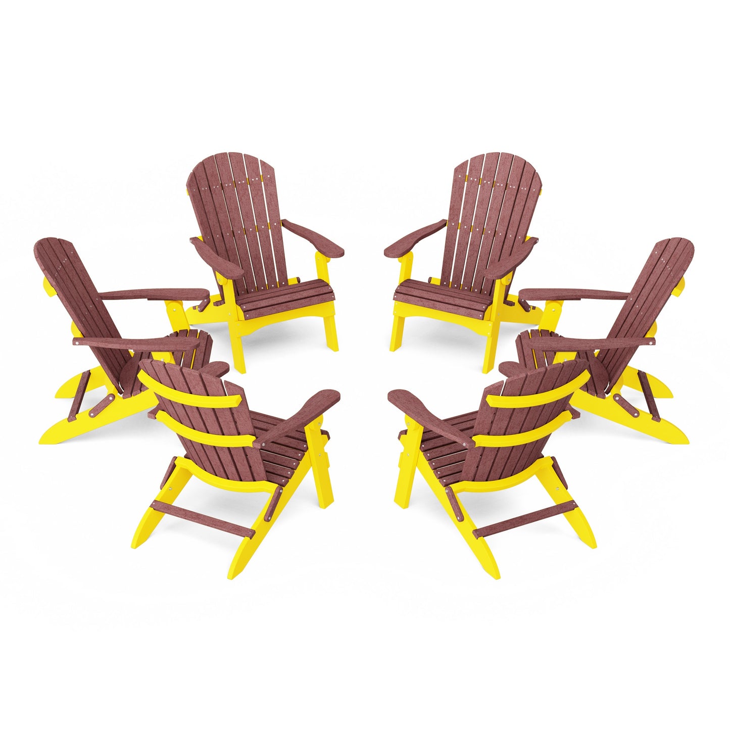 Heritage Folding Adirondack Chairs Set of 6
