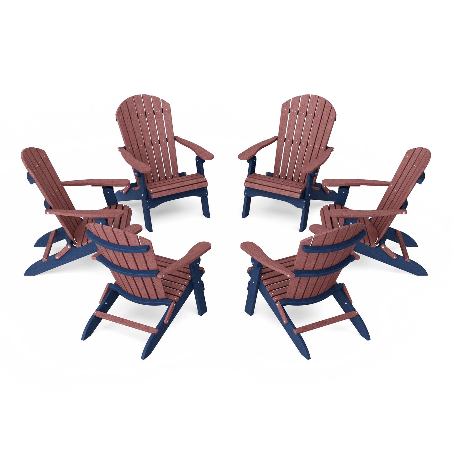 Heritage Folding Adirondack Chairs Set of 6