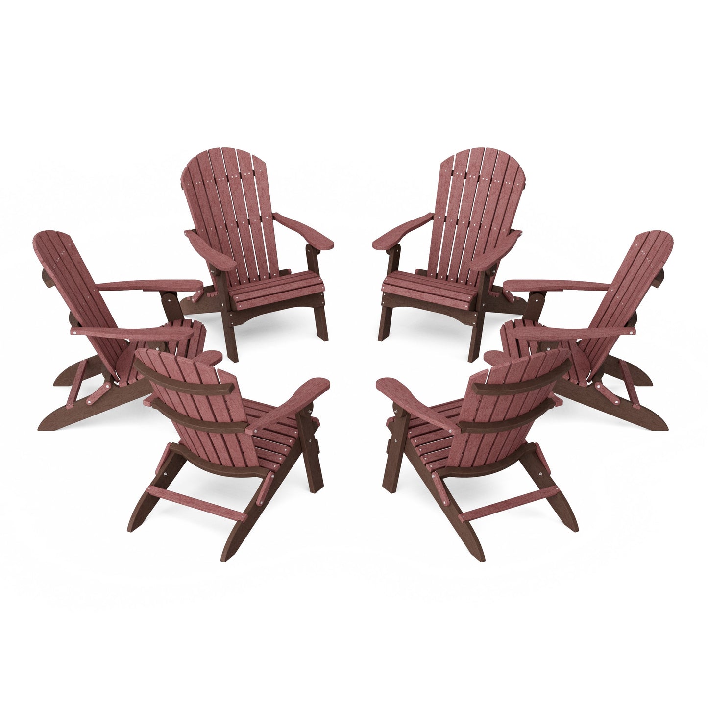 Heritage Folding Adirondack Chairs Set of 6