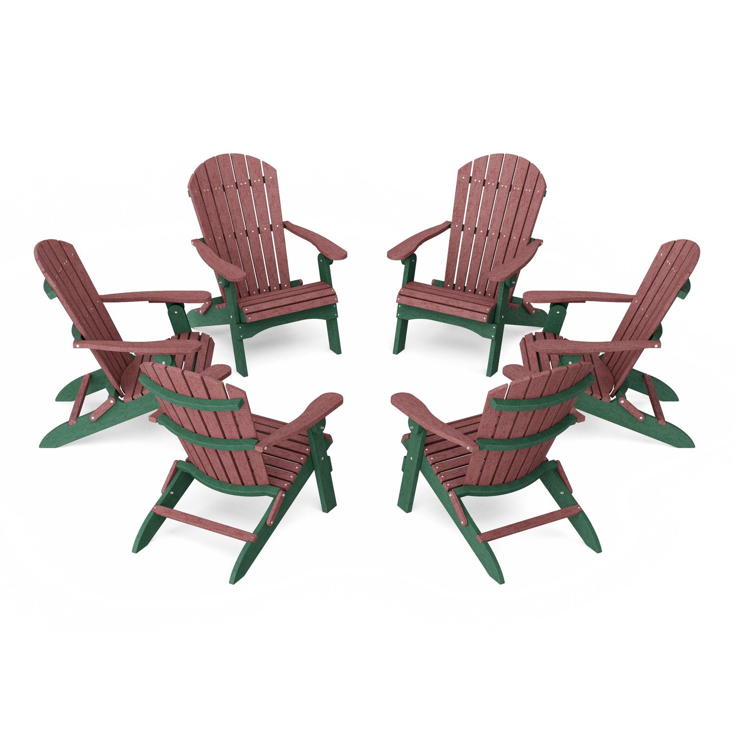 Heritage Folding Adirondack Chairs Set of 6