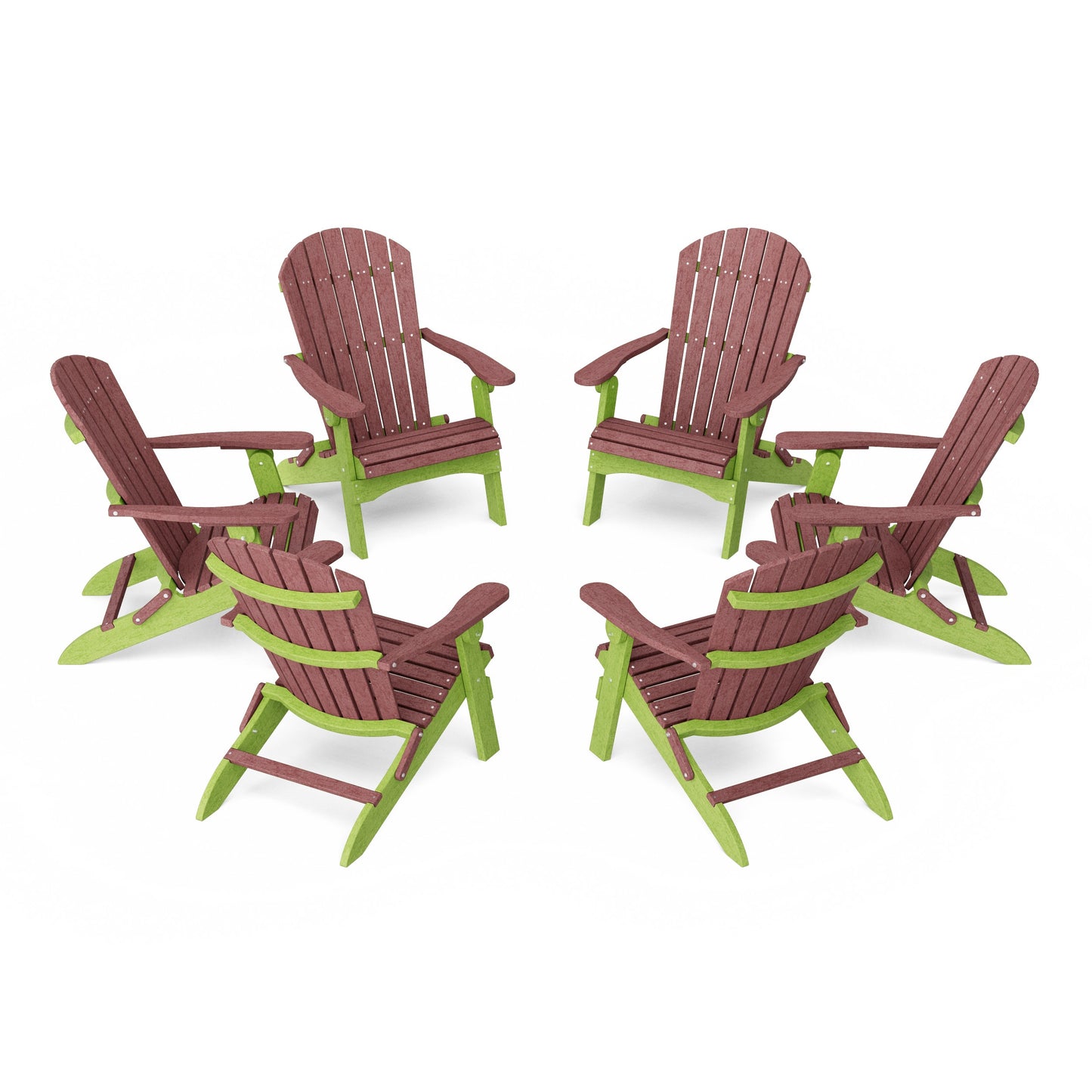 Heritage Folding Adirondack Chairs Set of 6