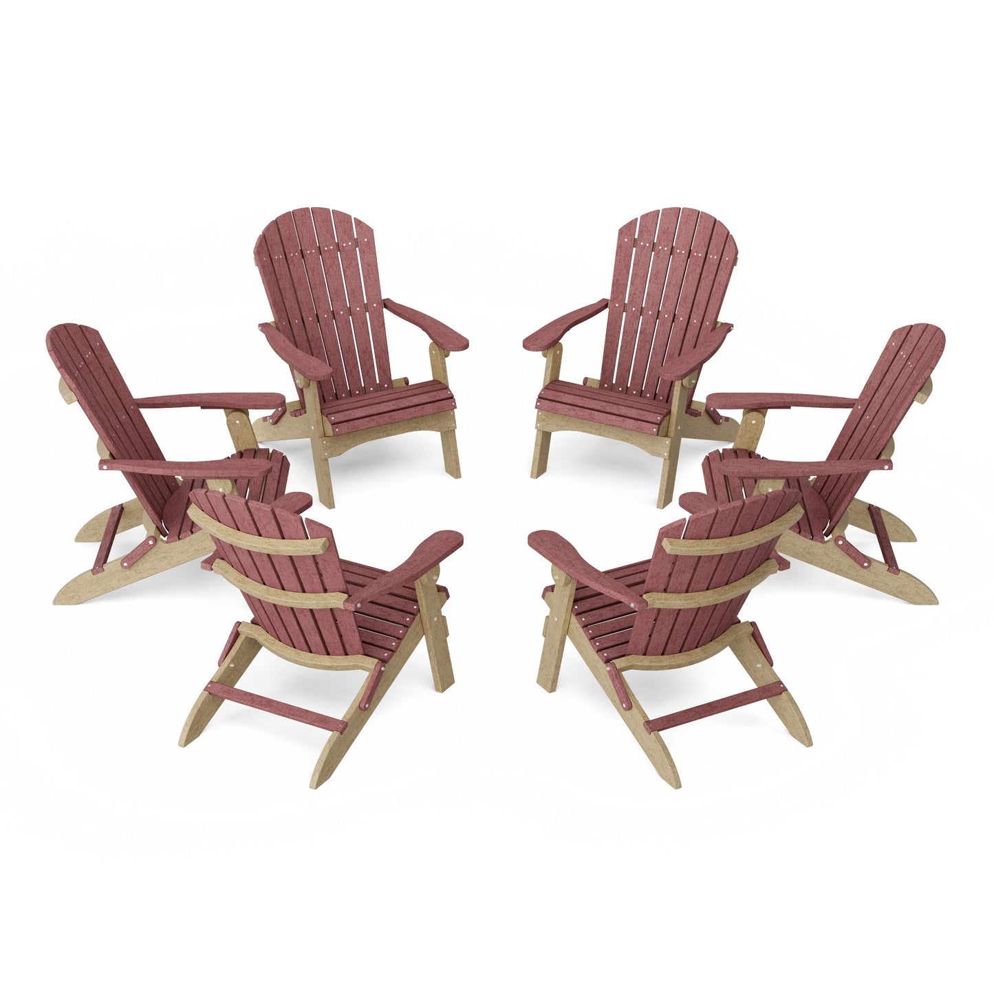 Heritage Folding Adirondack Chairs Set of 6