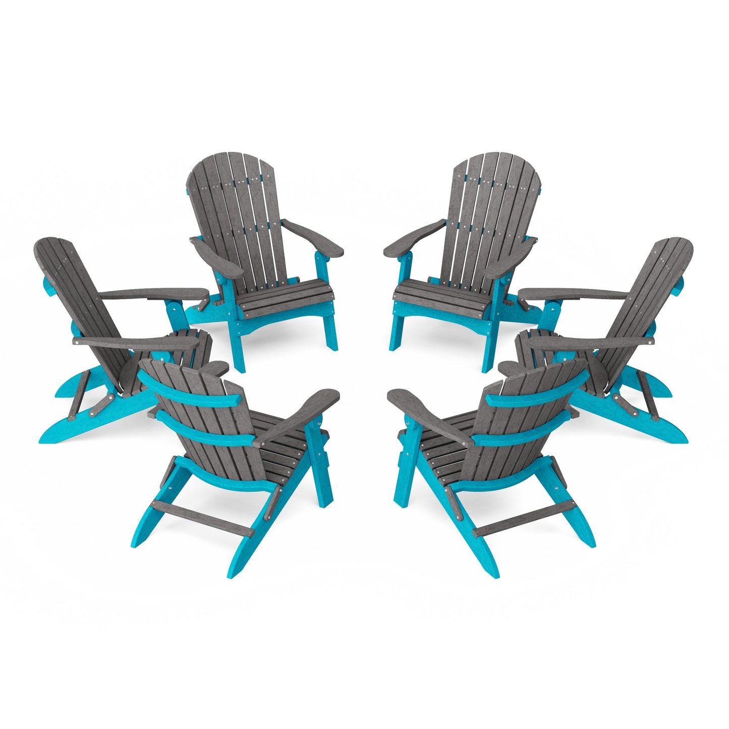 Heritage Folding Adirondack Chairs Set of 6