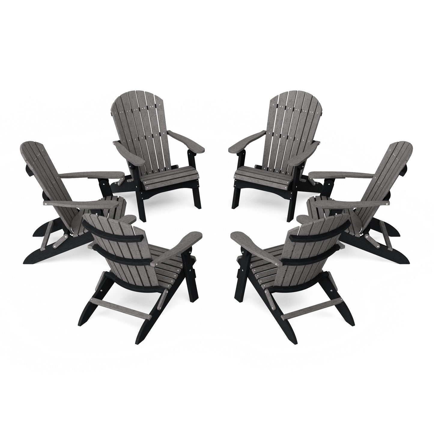 Heritage Folding Adirondack Chairs Set of 6