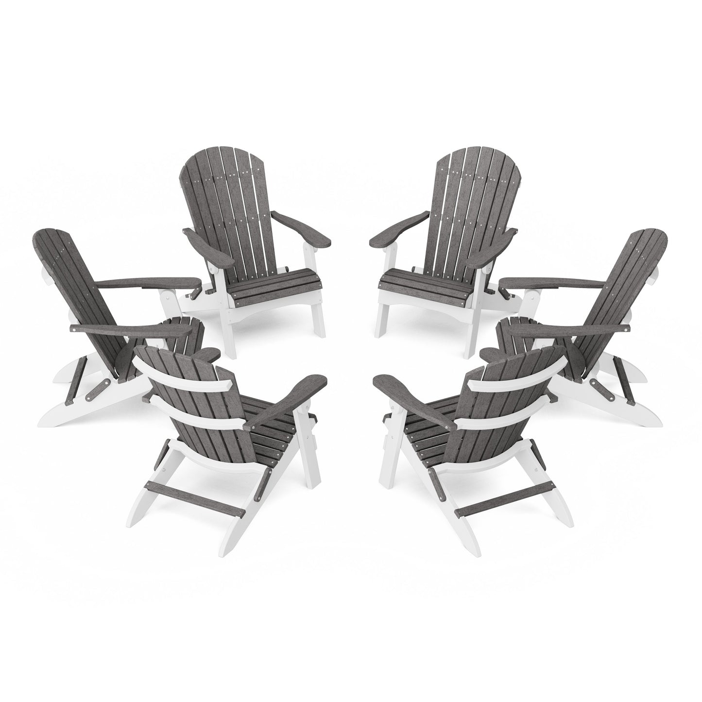 Heritage Folding Adirondack Chairs Set of 6