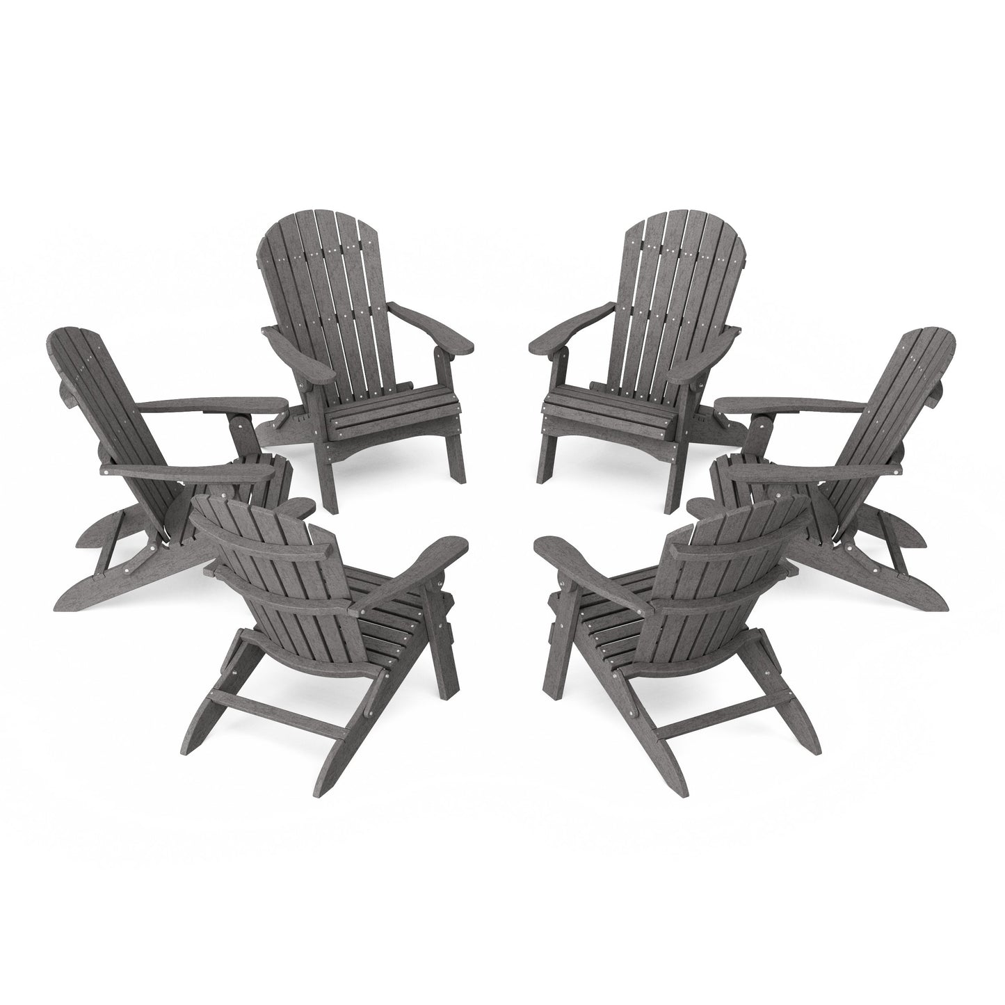 Heritage Folding Adirondack Chairs Set of 6