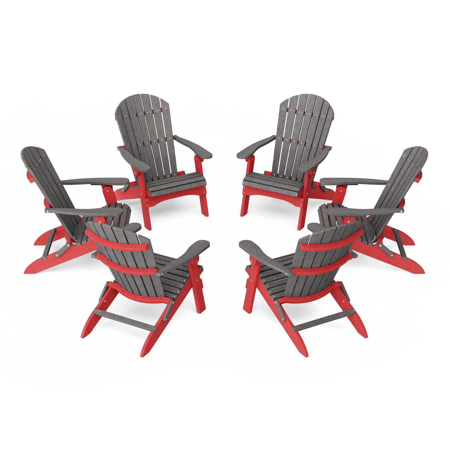 Heritage Folding Adirondack Chairs Set of 6