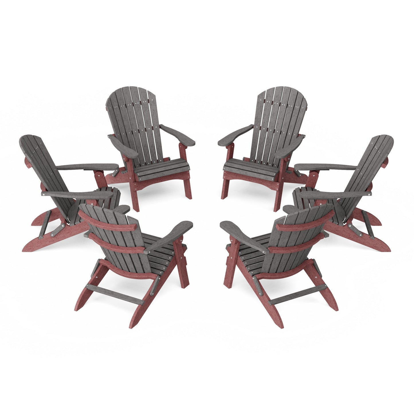 Heritage Folding Adirondack Chairs Set of 6
