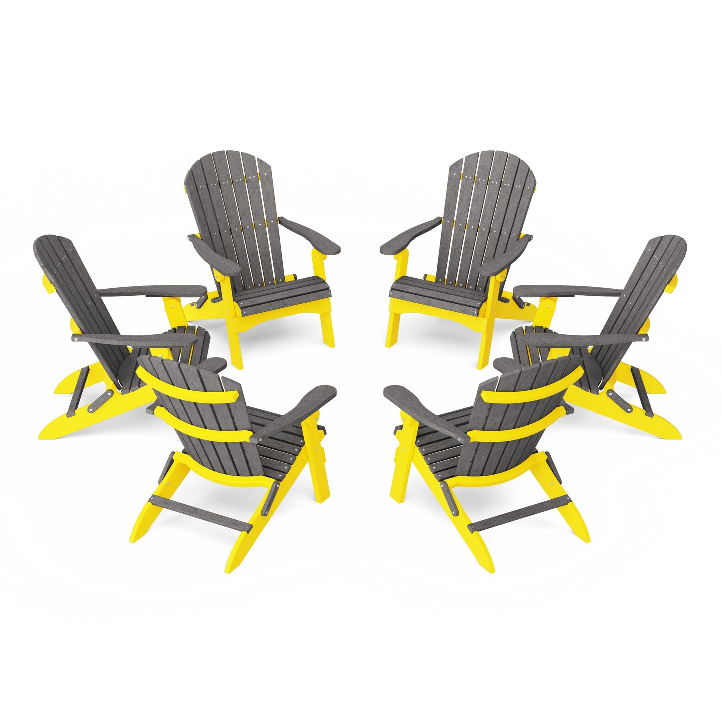 Heritage Folding Adirondack Chairs Set of 6