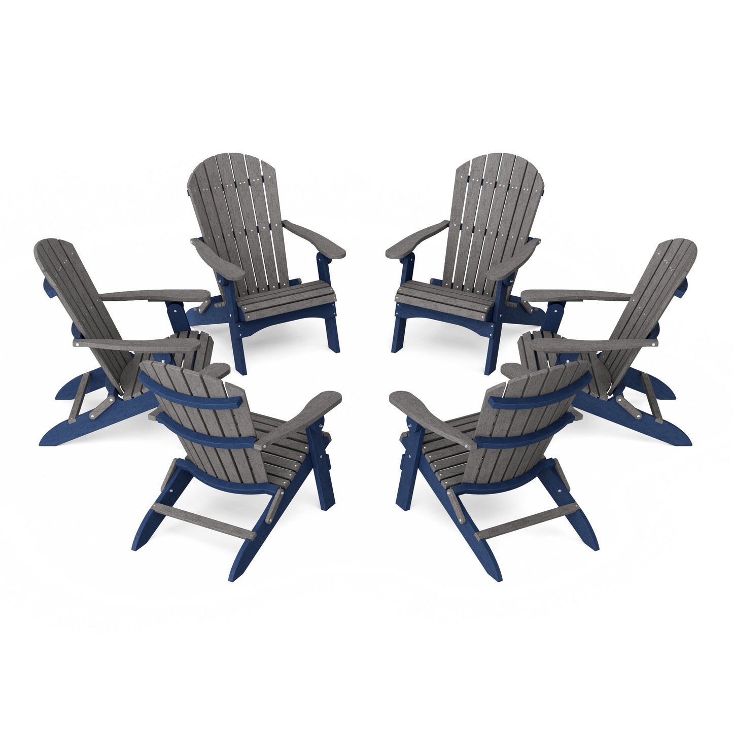 Heritage Folding Adirondack Chairs Set of 6