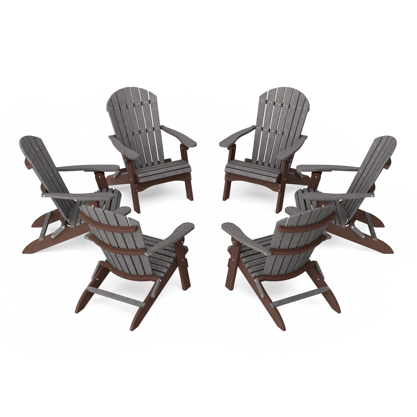 Heritage Folding Adirondack Chairs Set of 6