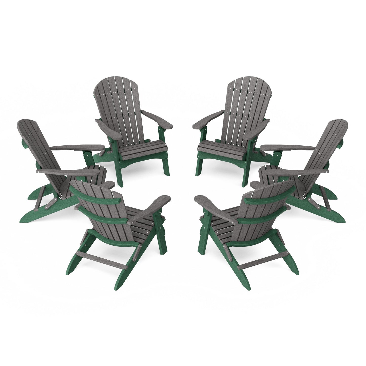Heritage Folding Adirondack Chairs Set of 6