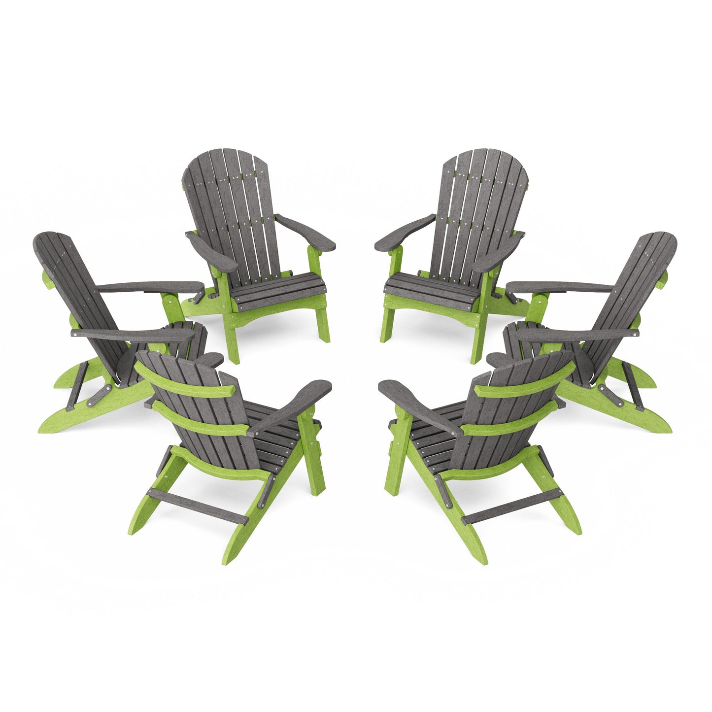 Heritage Folding Adirondack Chairs Set of 6