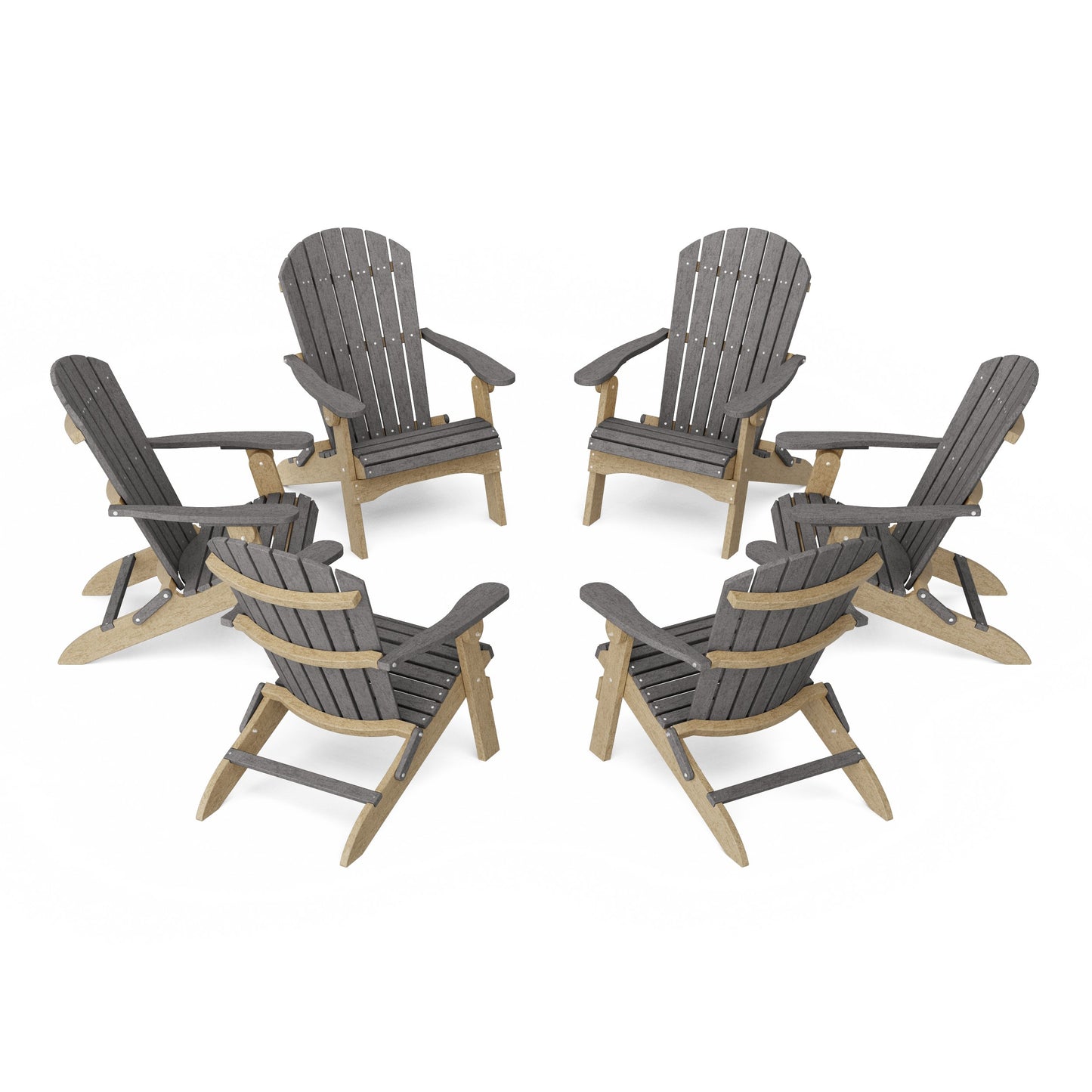 Heritage Folding Adirondack Chairs Set of 6