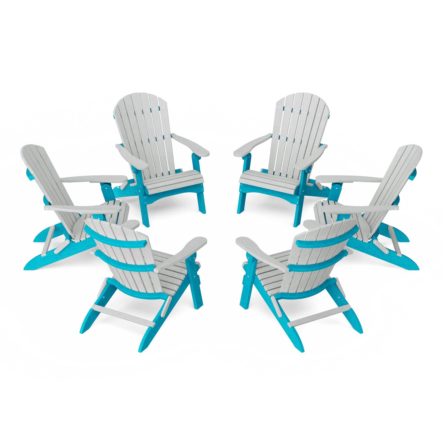 Heritage Folding Adirondack Chairs Set of 6
