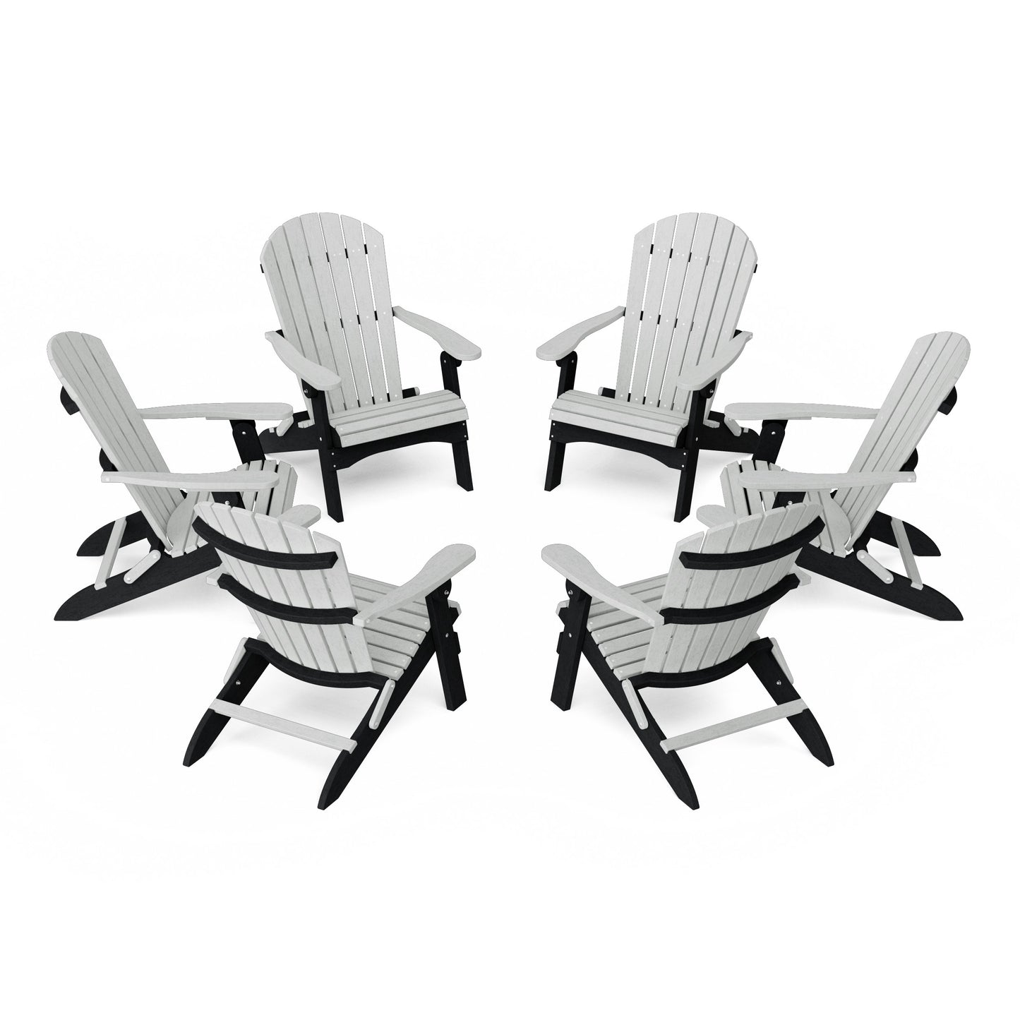Heritage Folding Adirondack Chairs Set of 6
