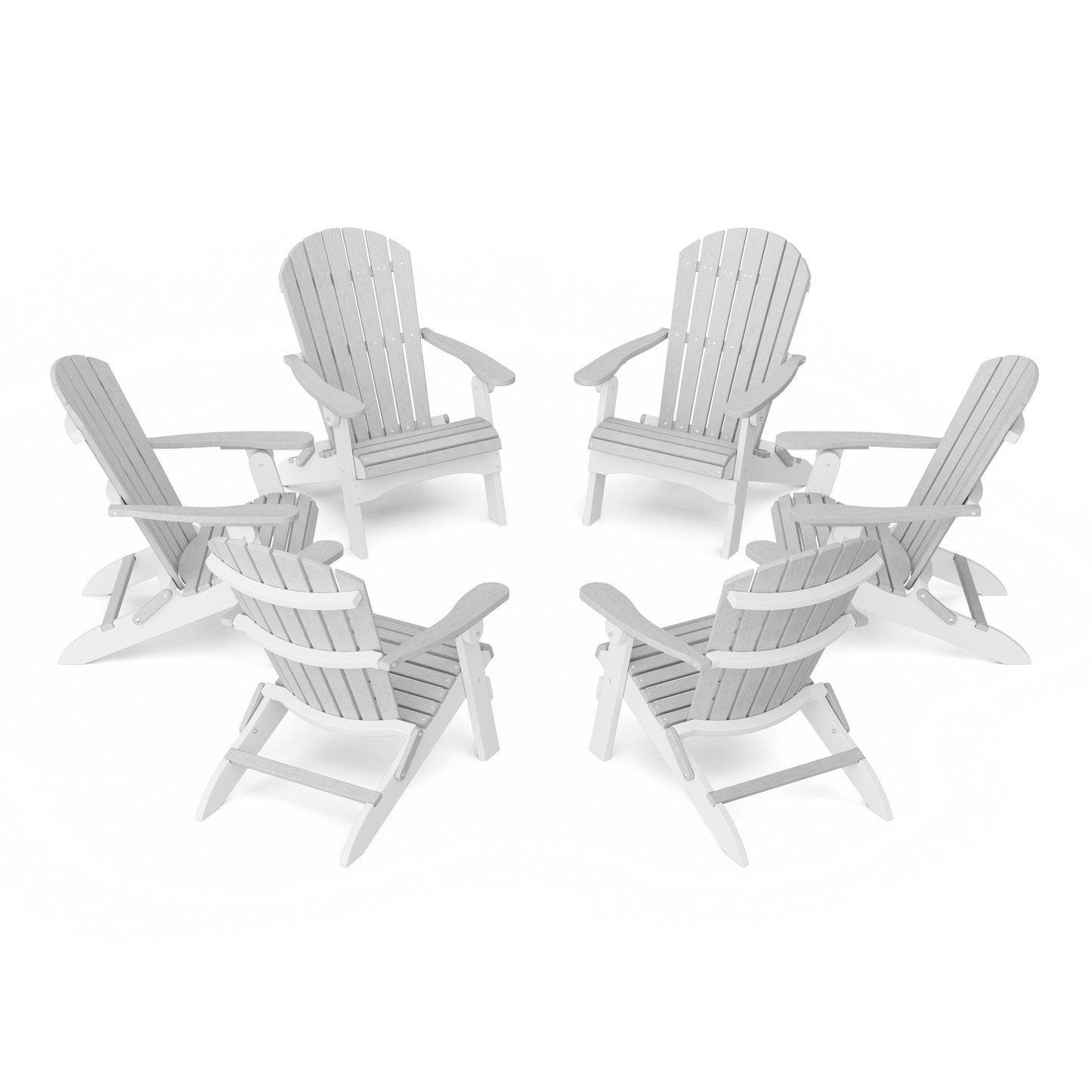 Heritage Folding Adirondack Chairs Set of 6
