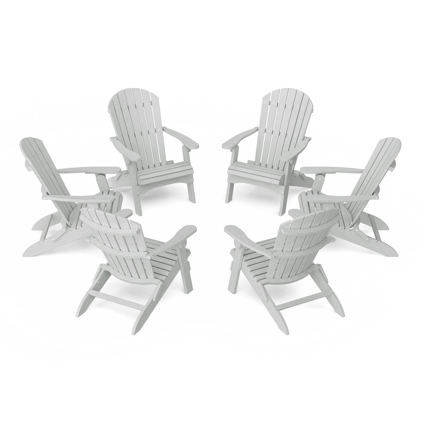 Heritage Folding Adirondack Chairs Set of 6