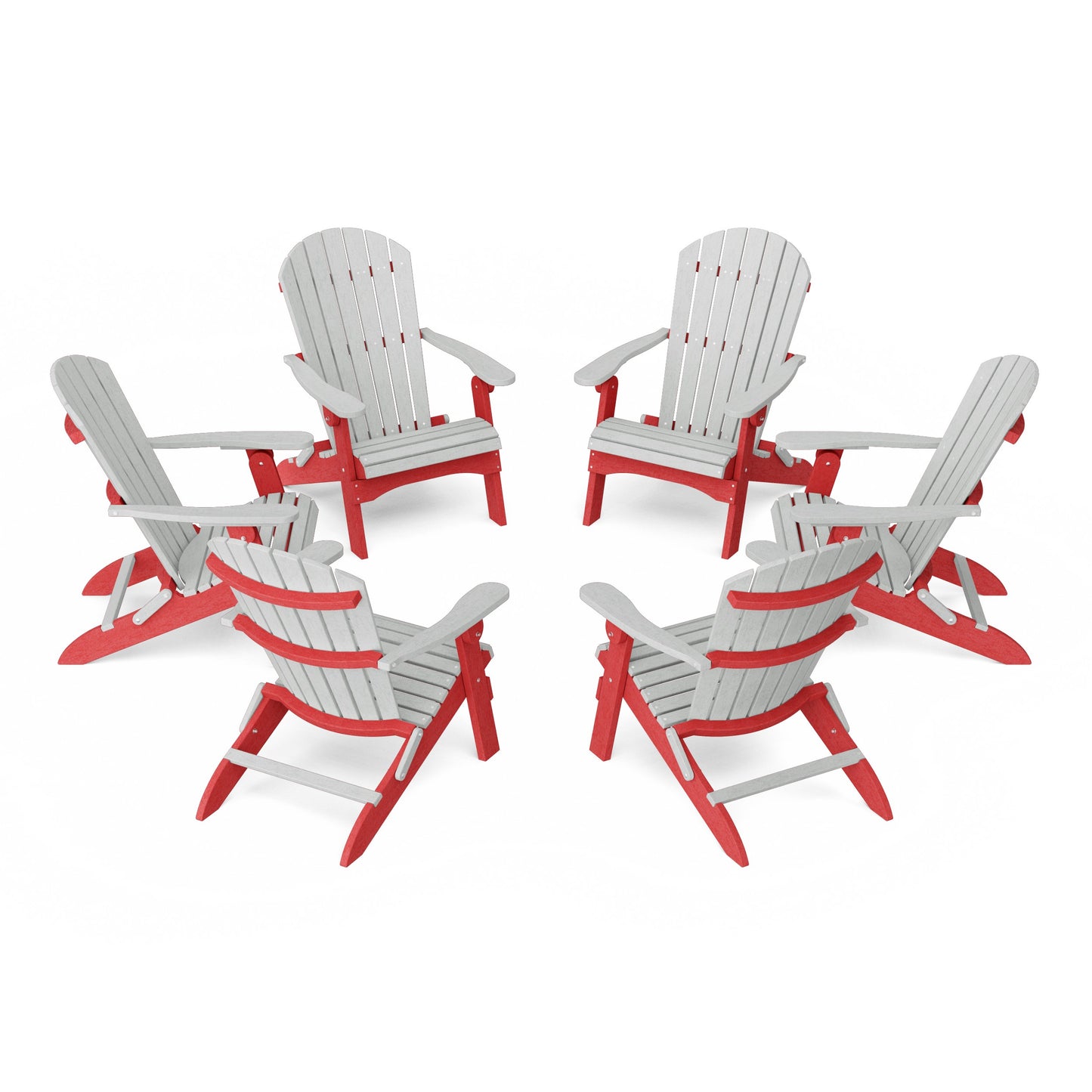 Heritage Folding Adirondack Chairs Set of 6