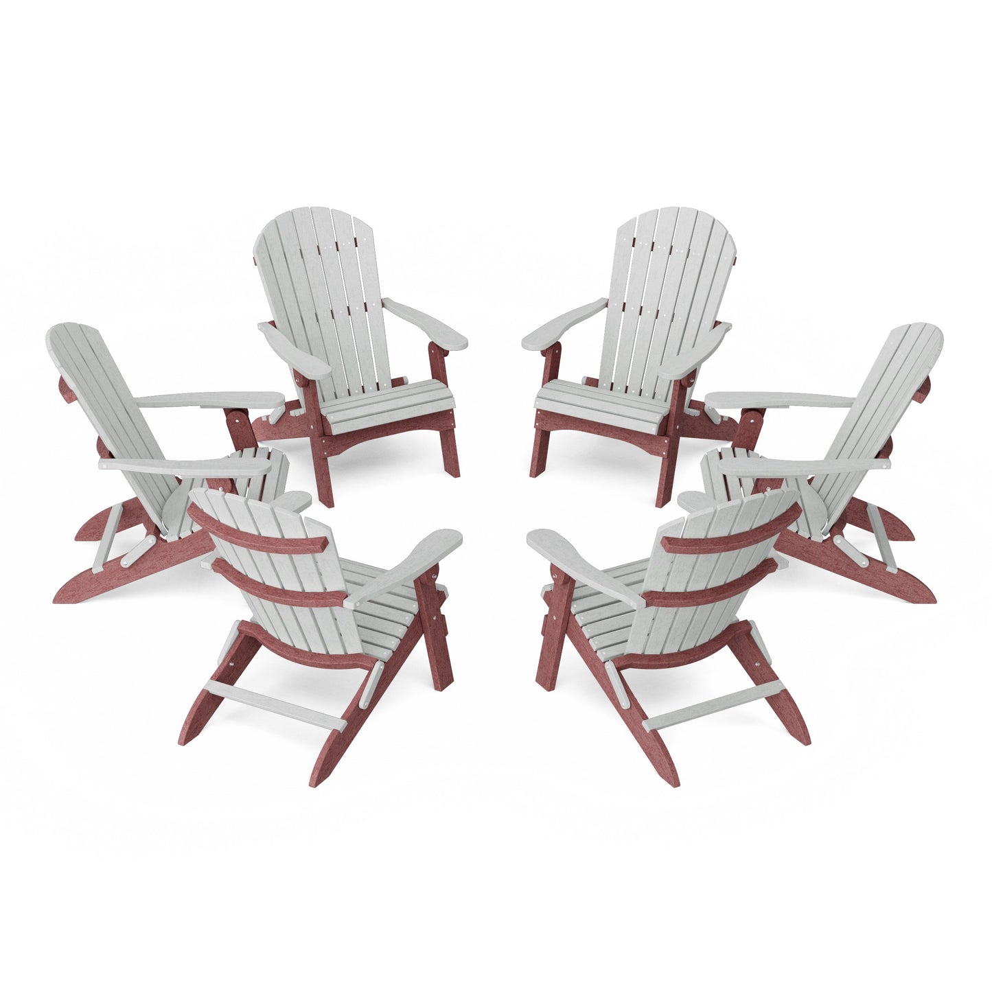 Heritage Folding Adirondack Chairs Set of 6