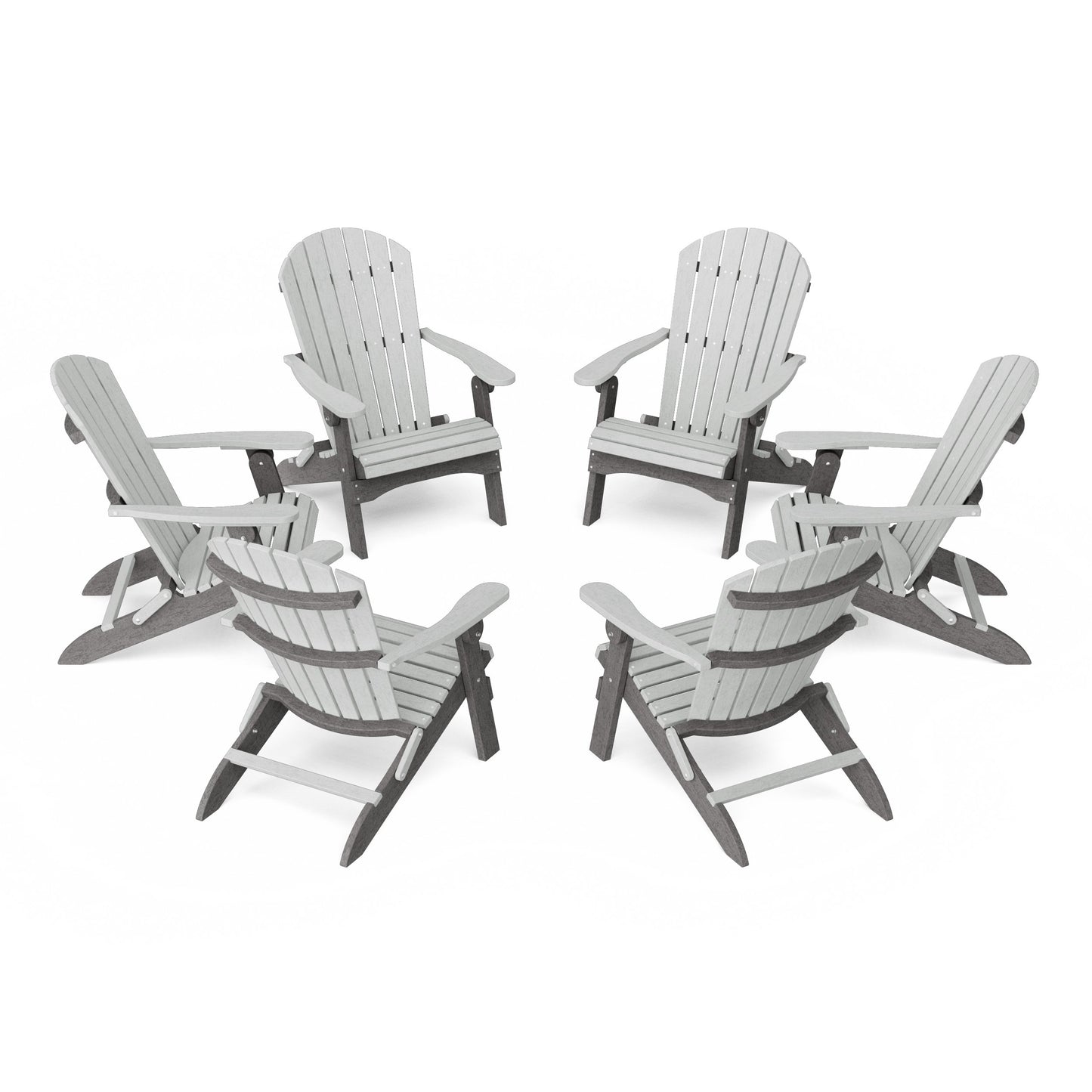 Heritage Folding Adirondack Chairs Set of 6