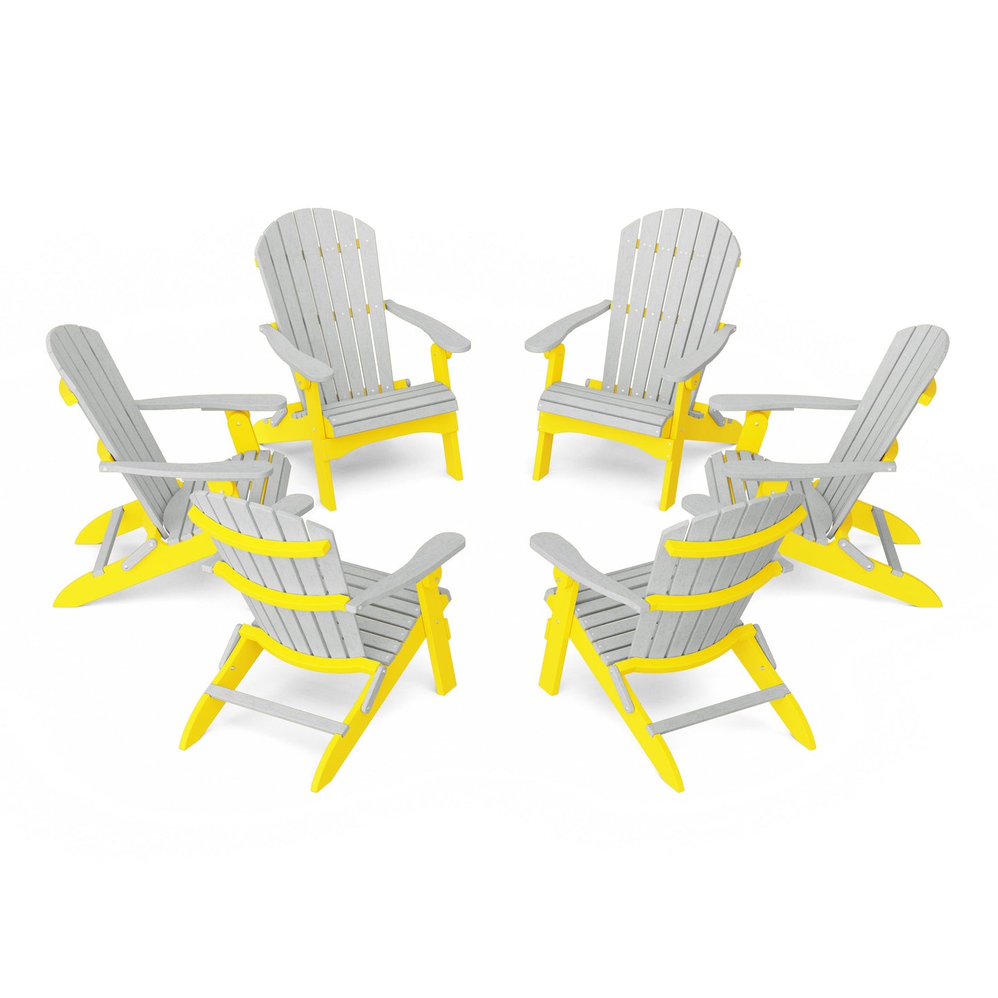 Heritage Folding Adirondack Chairs Set of 6