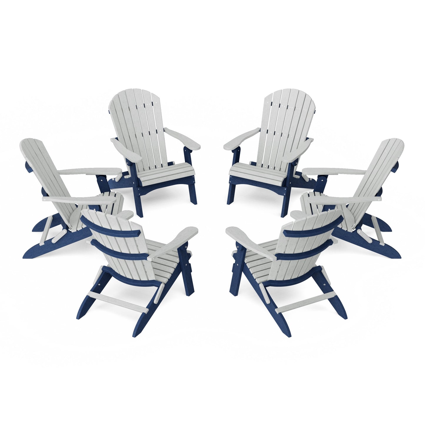 Heritage Folding Adirondack Chairs Set of 6
