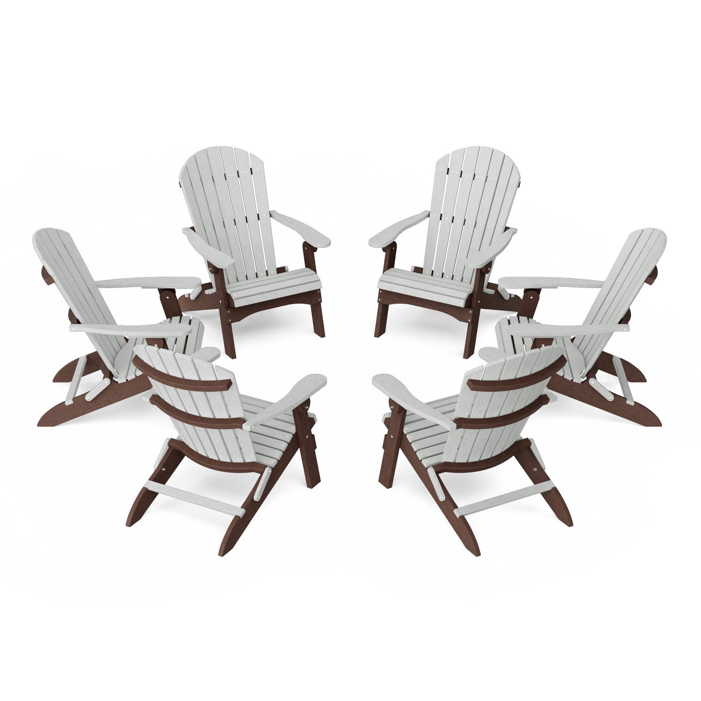 Heritage Folding Adirondack Chairs Set of 6