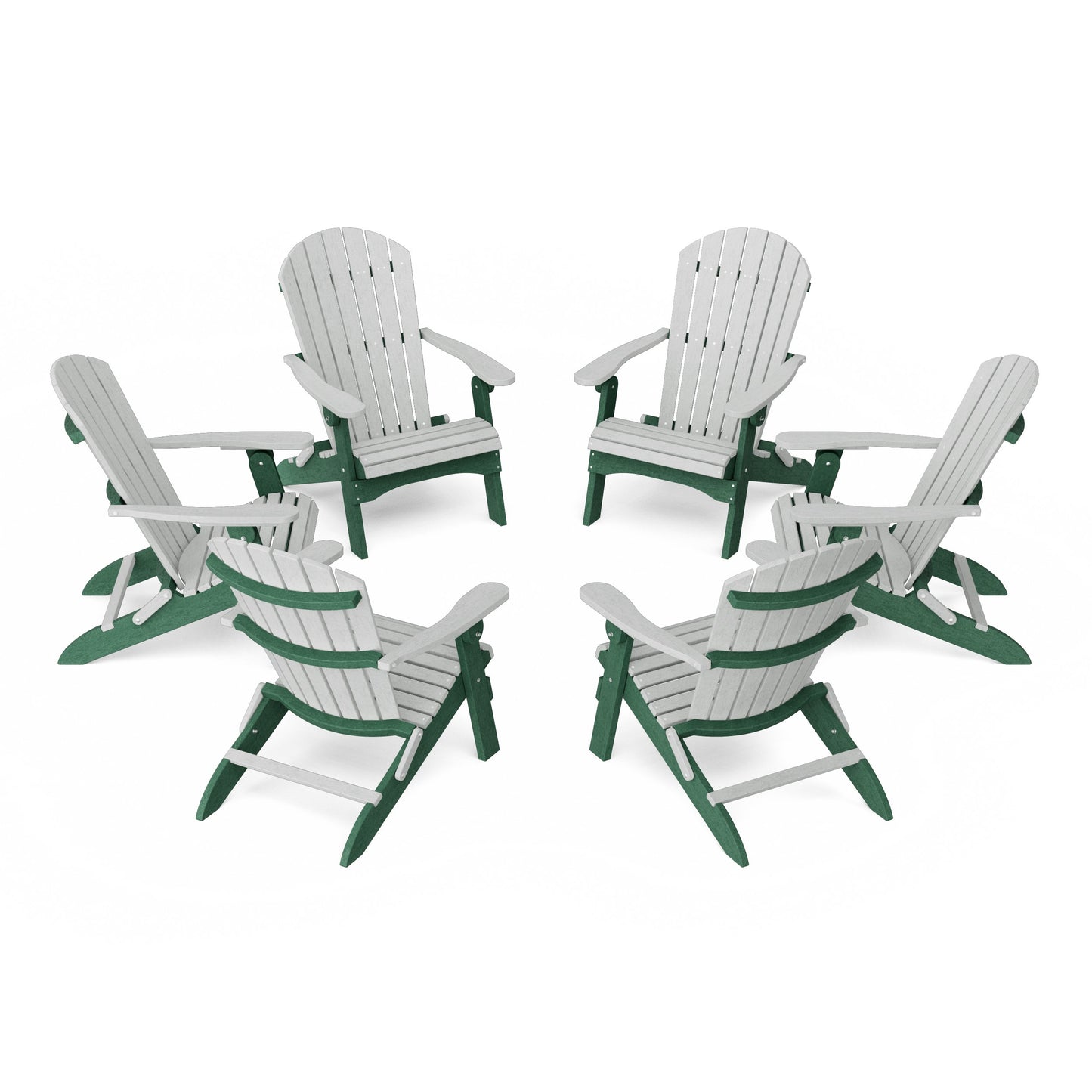 Heritage Folding Adirondack Chairs Set of 6