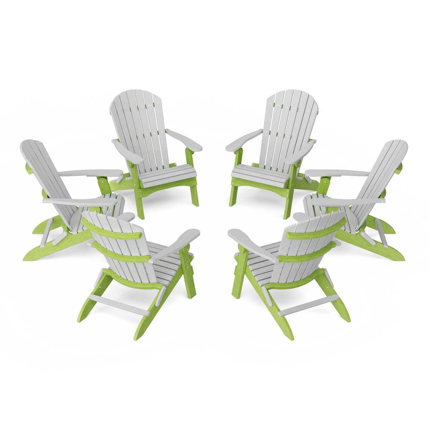 Heritage Folding Adirondack Chairs Set of 6