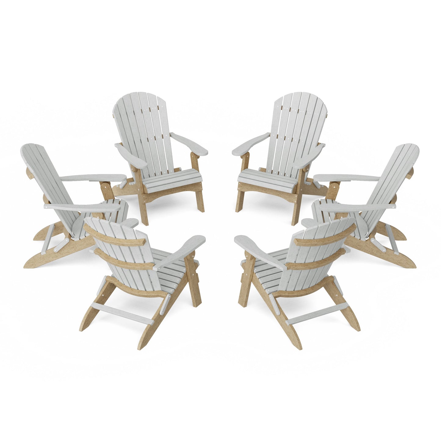 Heritage Folding Adirondack Chairs Set of 6