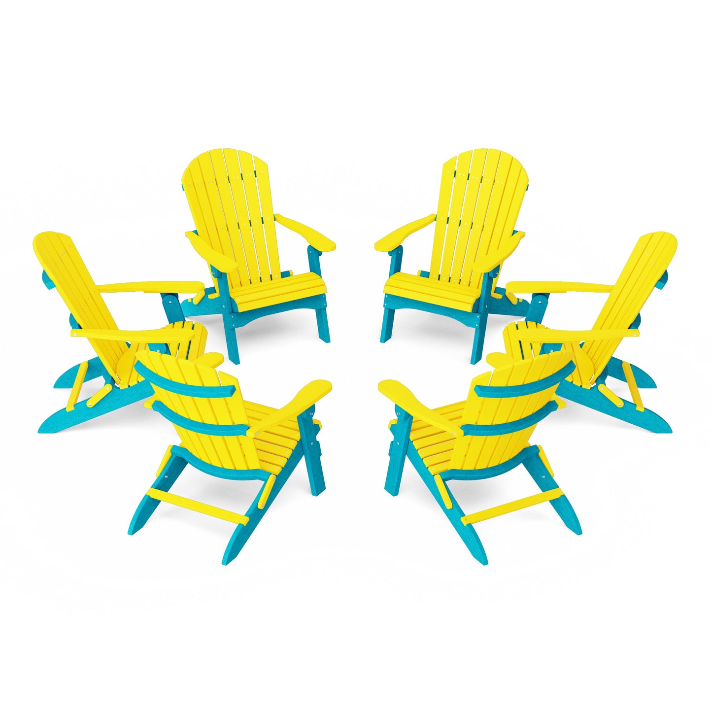 Heritage Folding Adirondack Chairs Set of 6