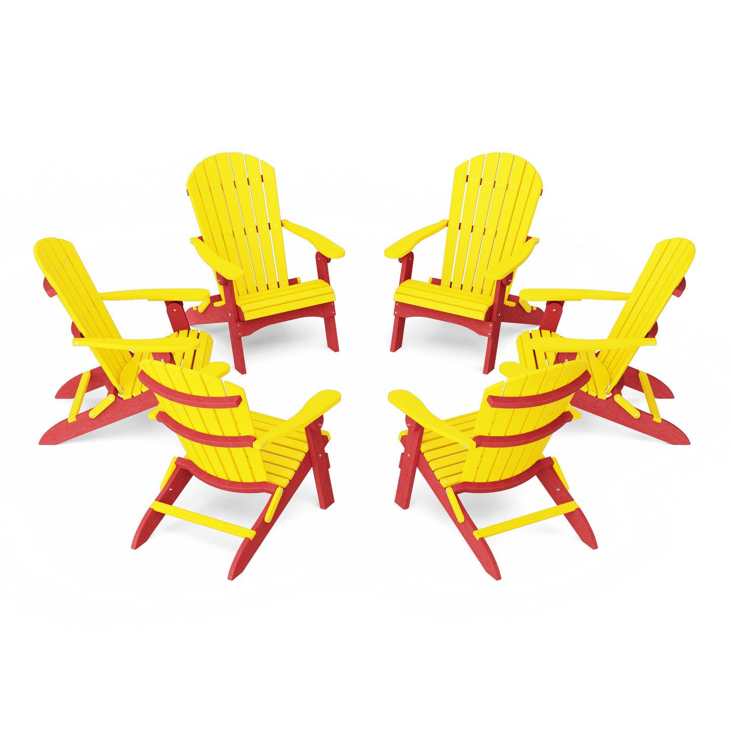Heritage Folding Adirondack Chairs Set of 6