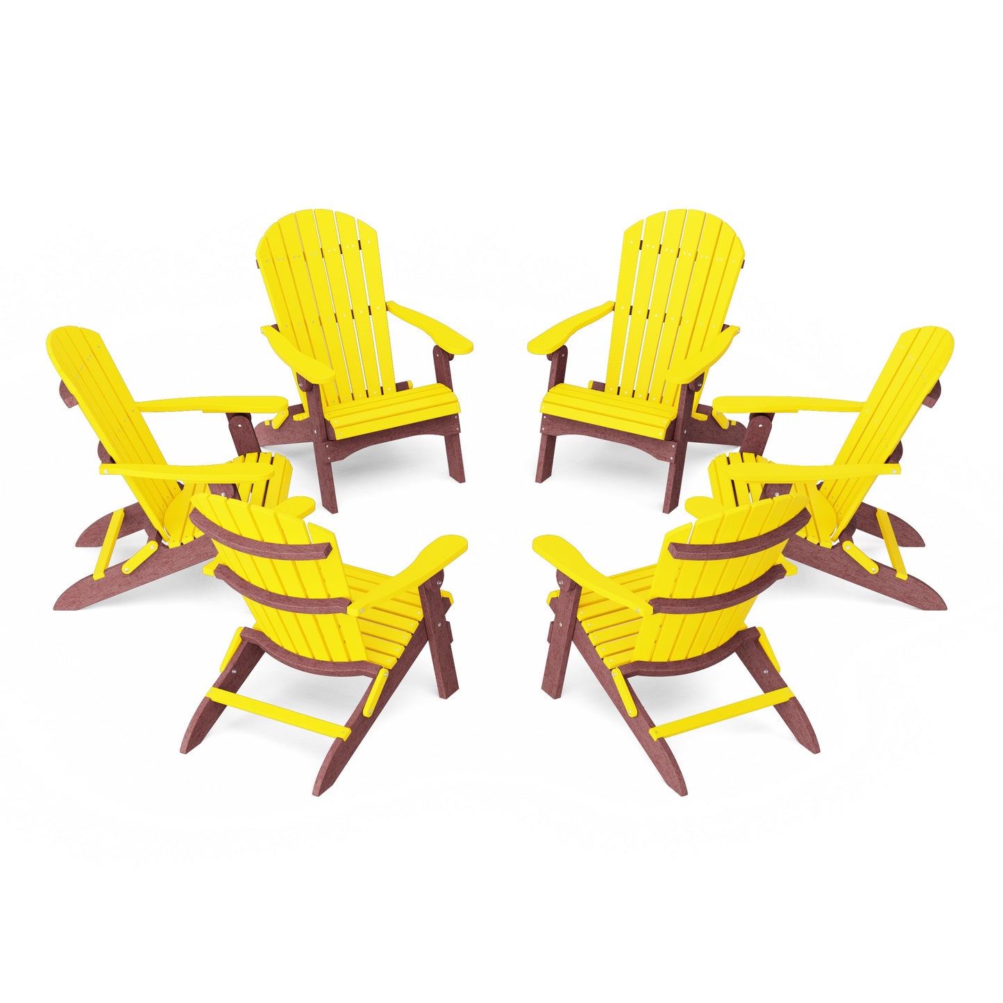 Heritage Folding Adirondack Chairs Set of 6