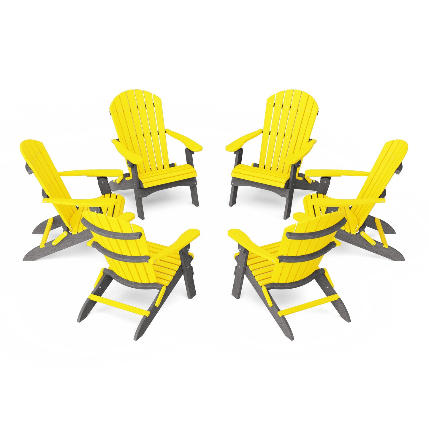 Heritage Folding Adirondack Chairs Set of 6