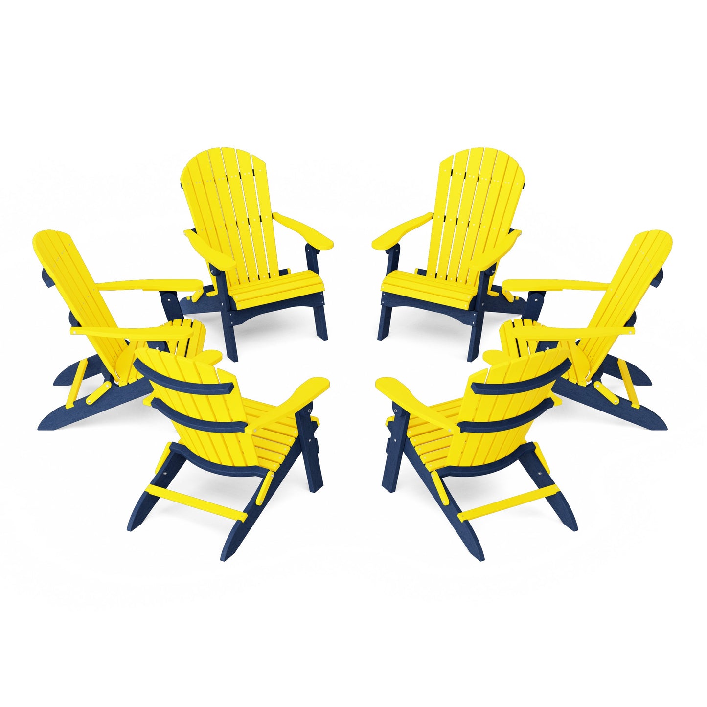 Heritage Folding Adirondack Chairs Set of 6