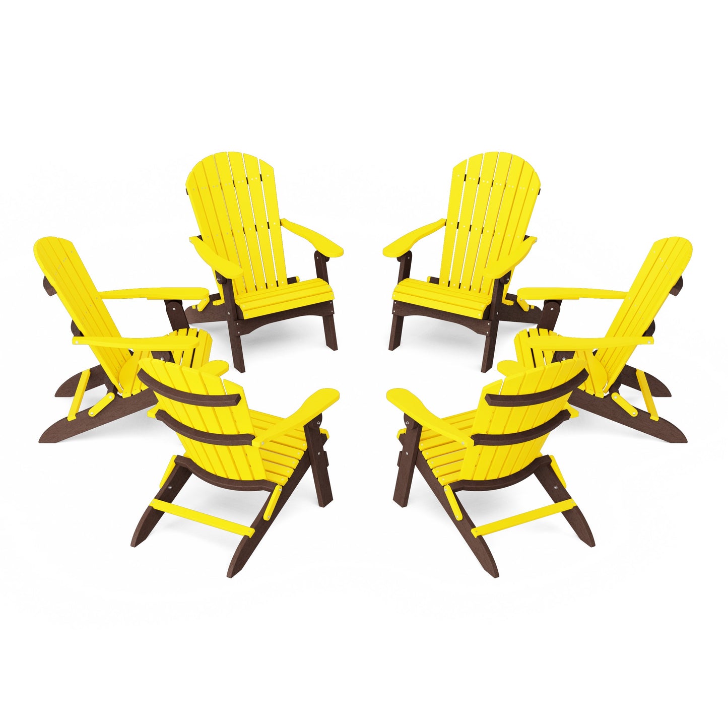 Heritage Folding Adirondack Chairs Set of 6