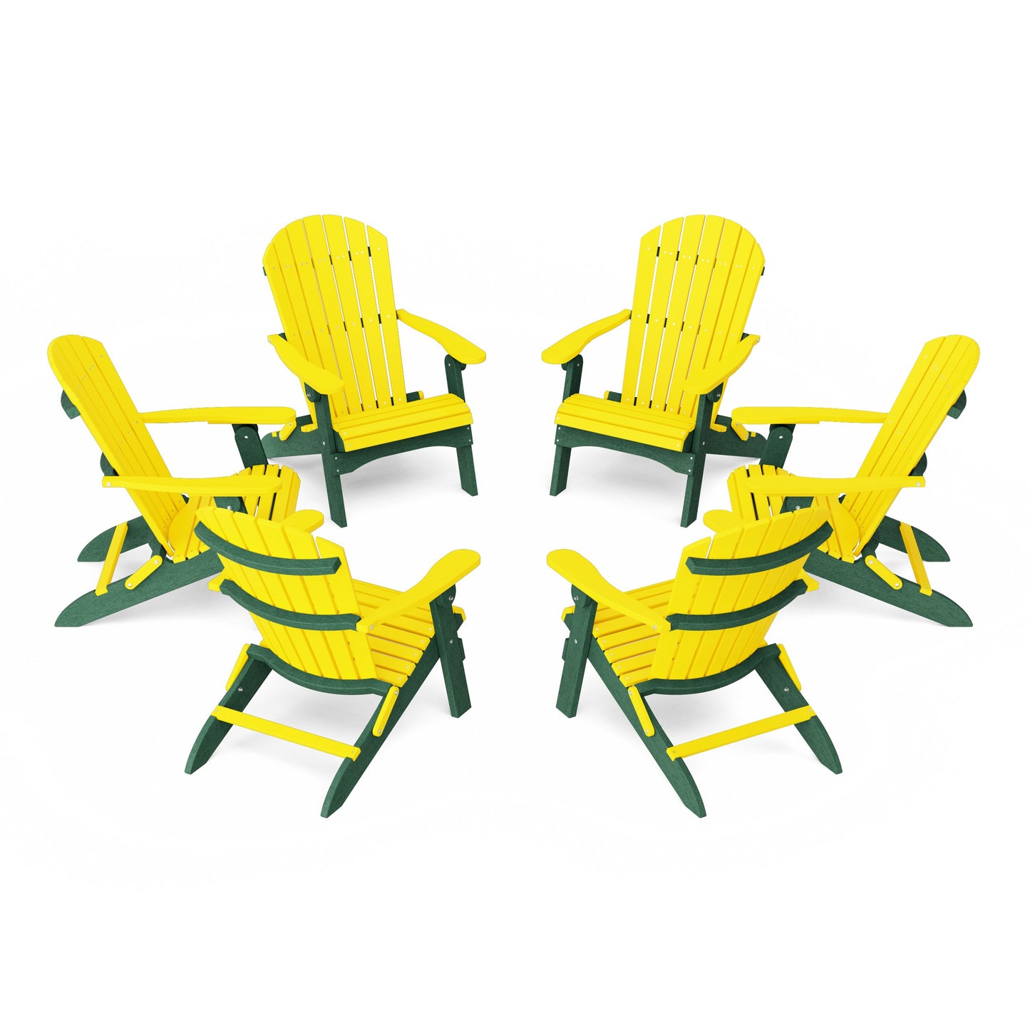 Heritage Folding Adirondack Chairs Set of 6