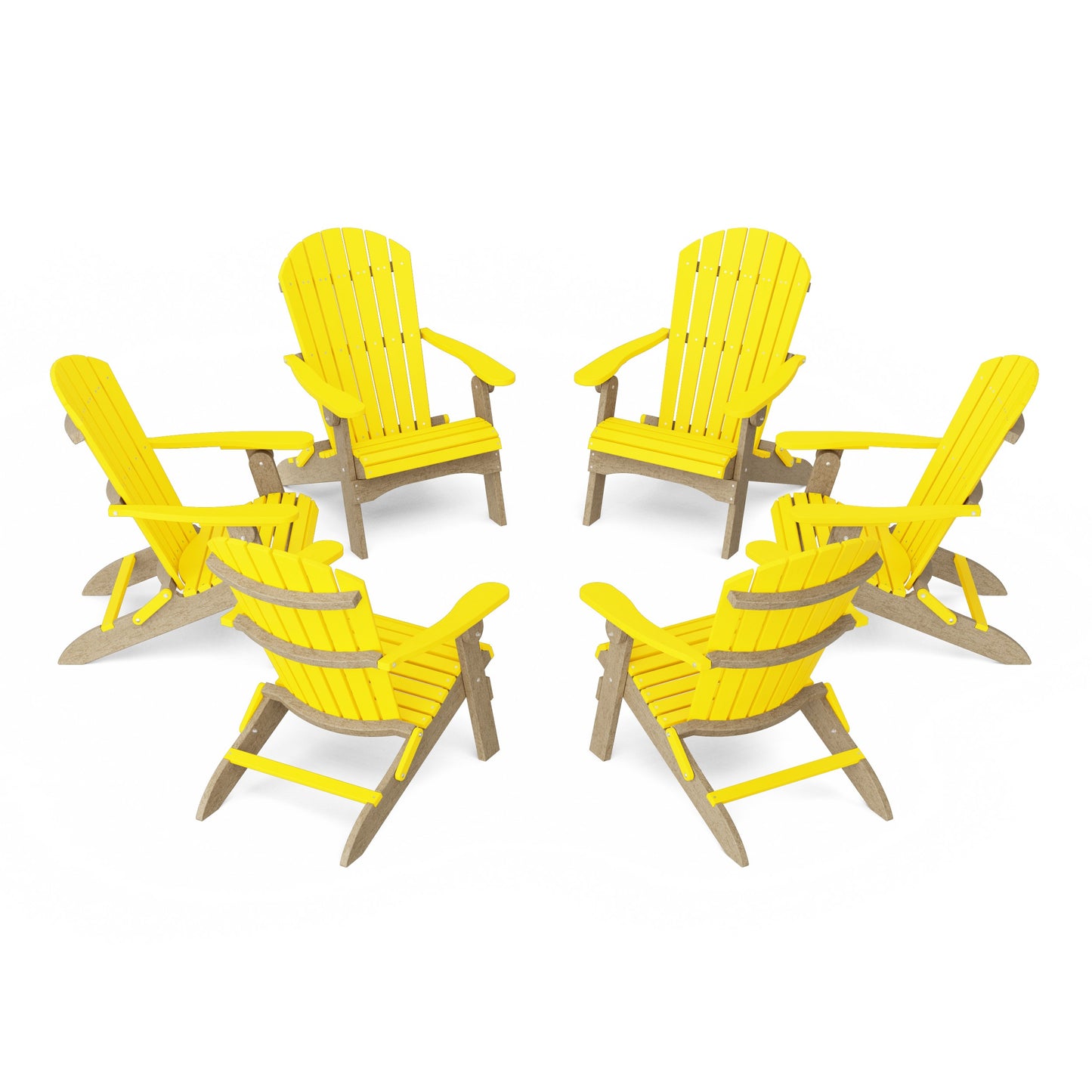 Heritage Folding Adirondack Chairs Set of 6
