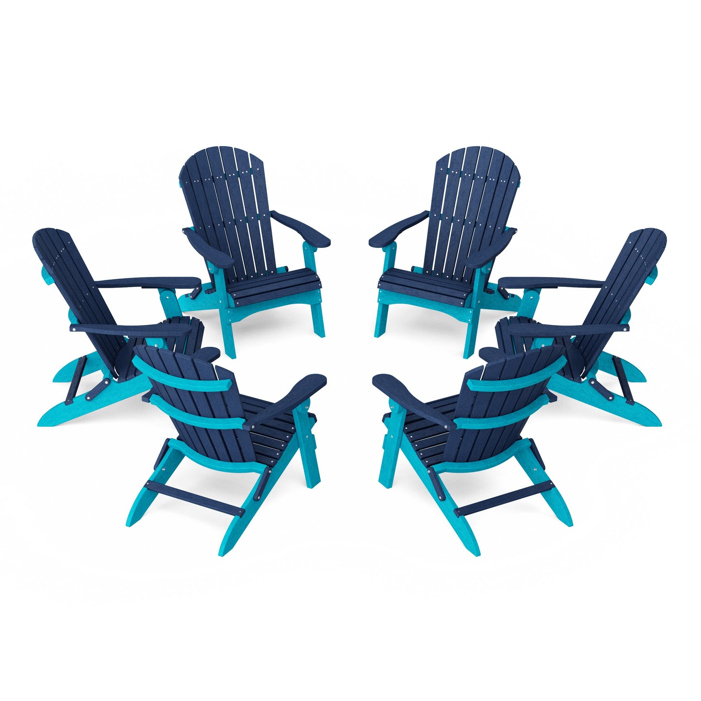 Heritage Folding Adirondack Chairs Set of 6