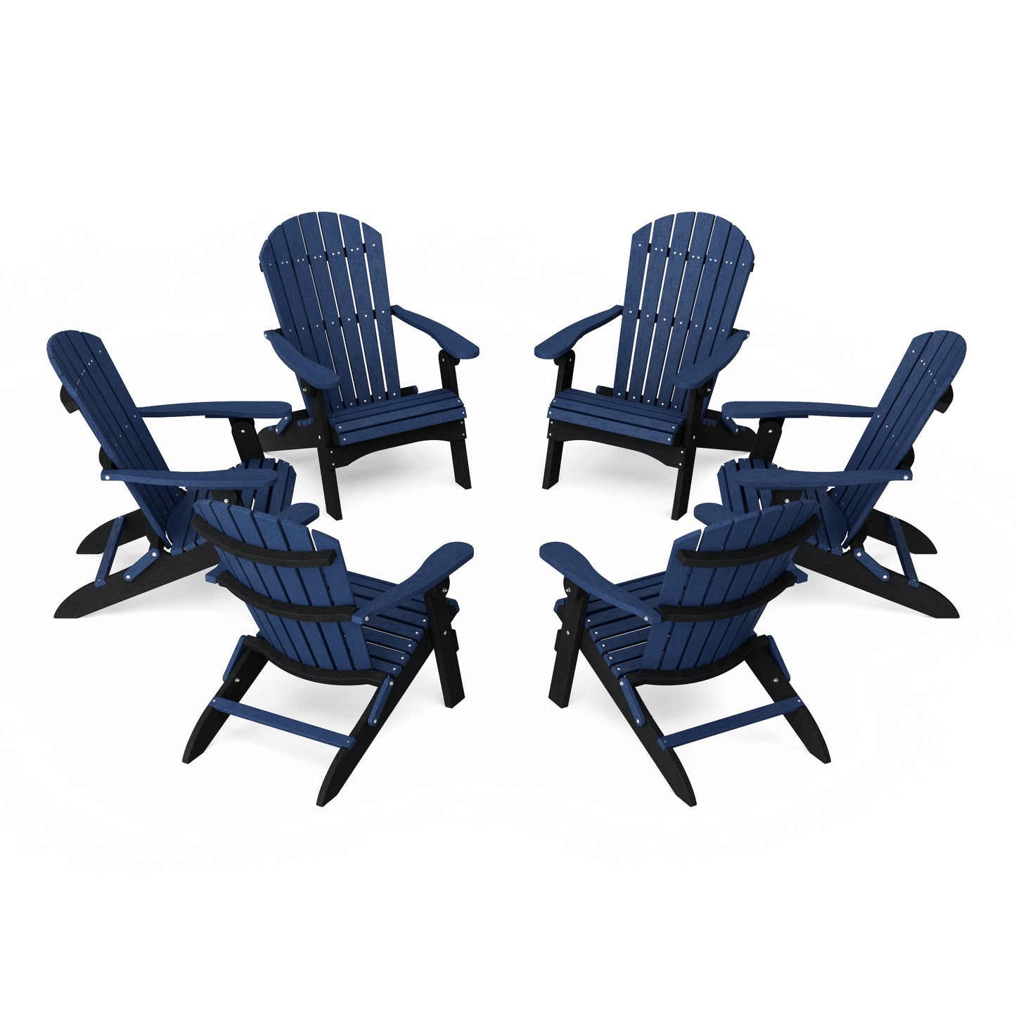 Heritage Folding Adirondack Chairs Set of 6