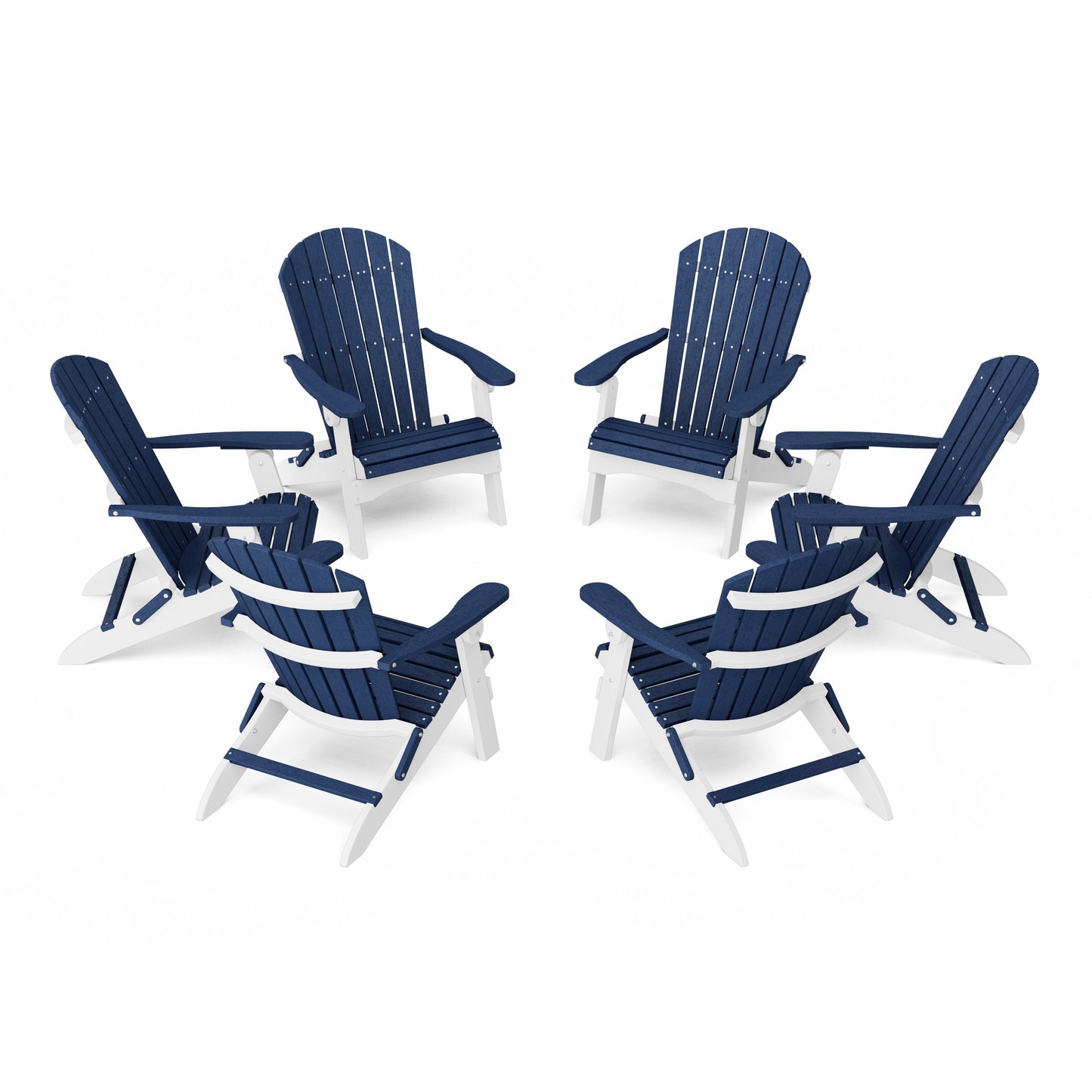 Heritage Folding Adirondack Chairs Set of 6