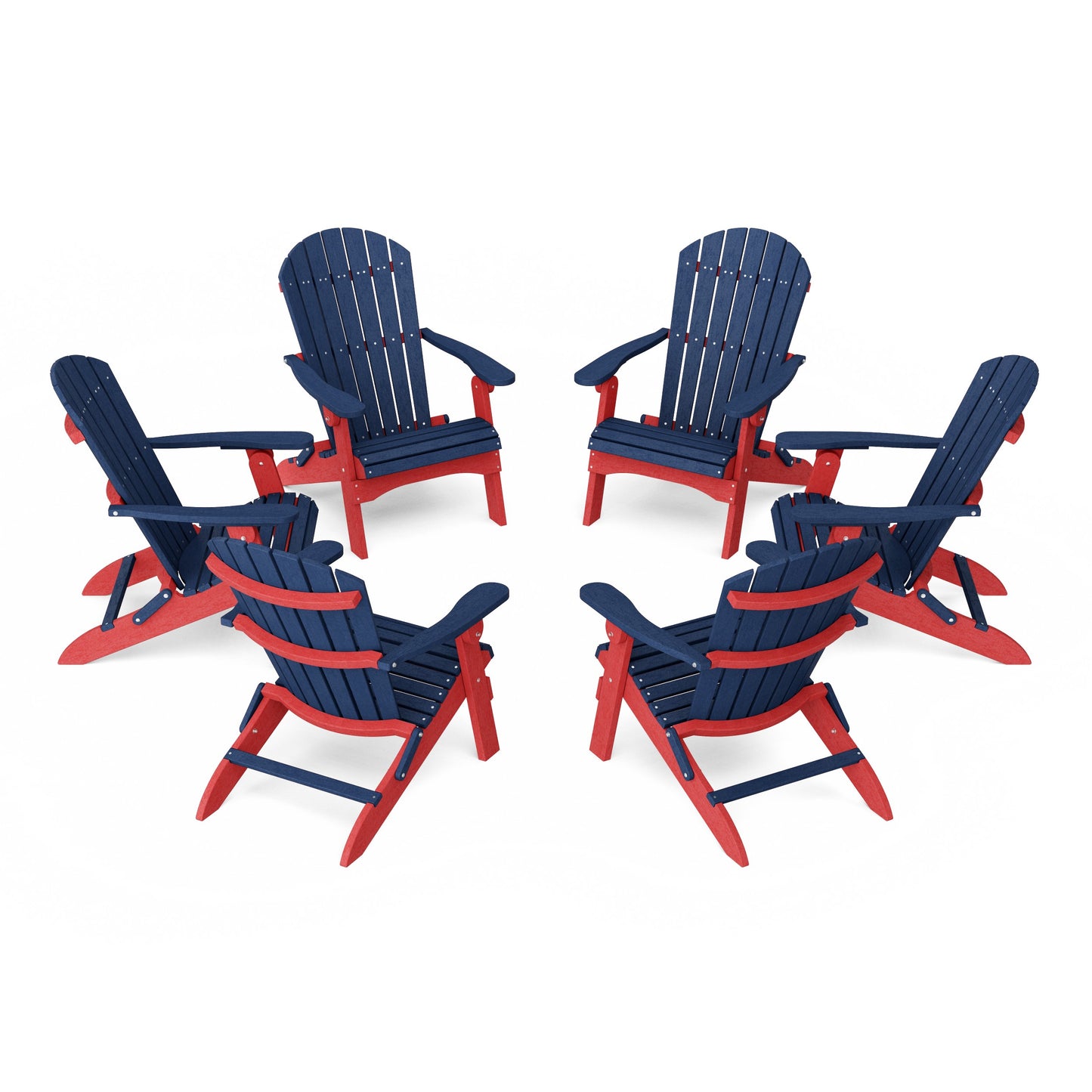 Heritage Folding Adirondack Chairs Set of 6