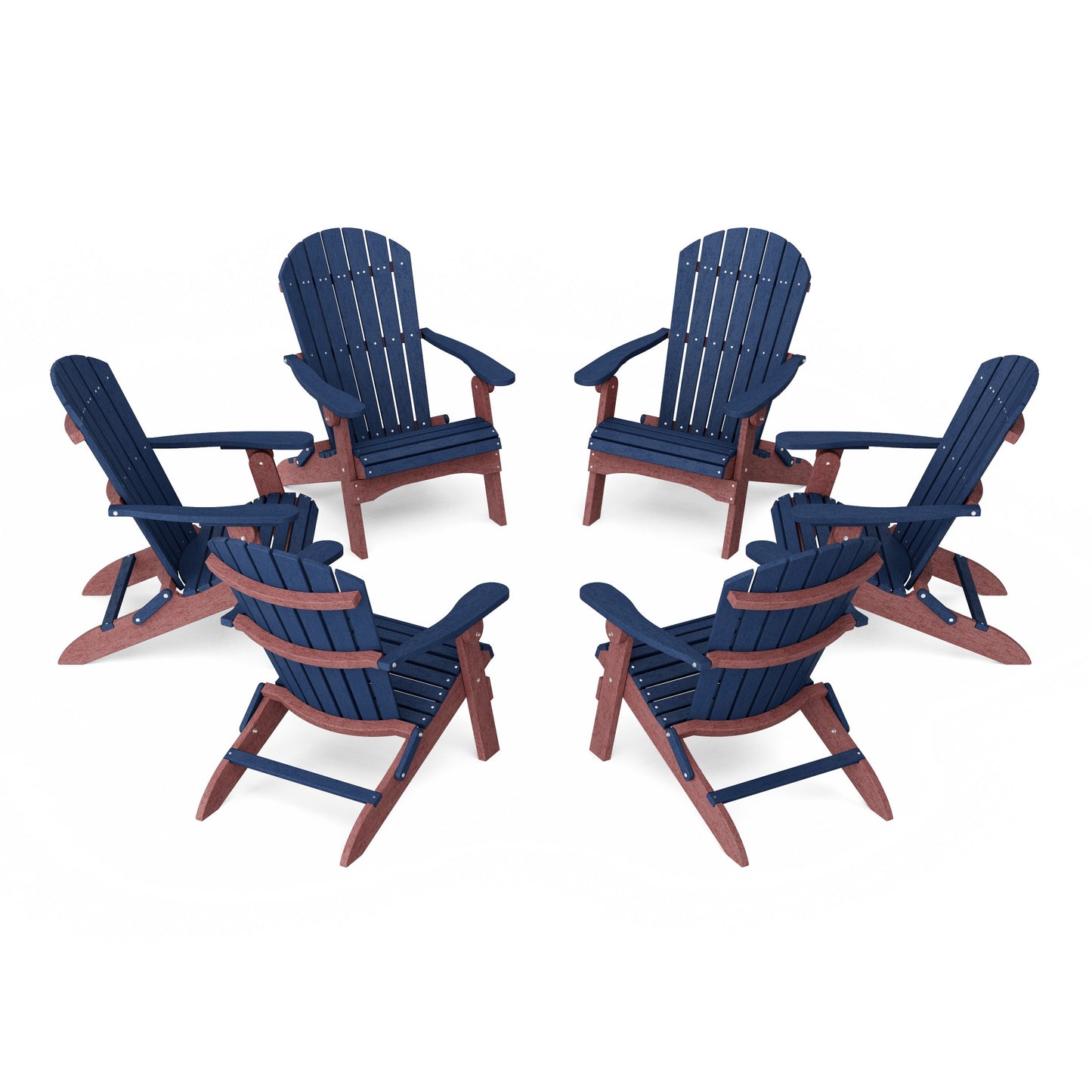 Heritage Folding Adirondack Chairs Set of 6