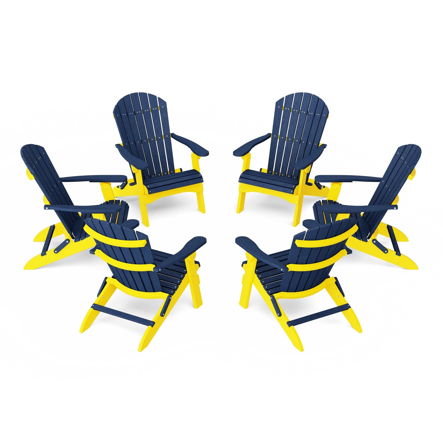 Heritage Folding Adirondack Chairs Set of 6