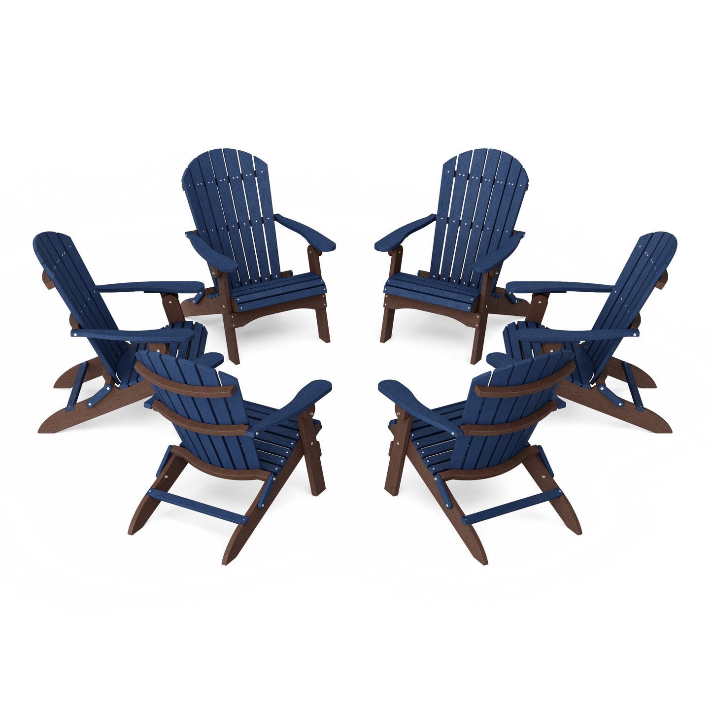 Heritage Folding Adirondack Chairs Set of 6